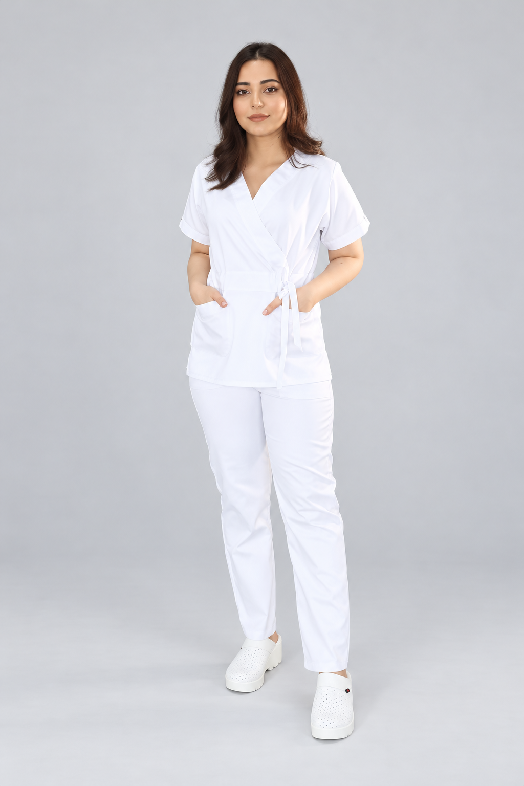 Women’s White Medical Uniform Set – Baku