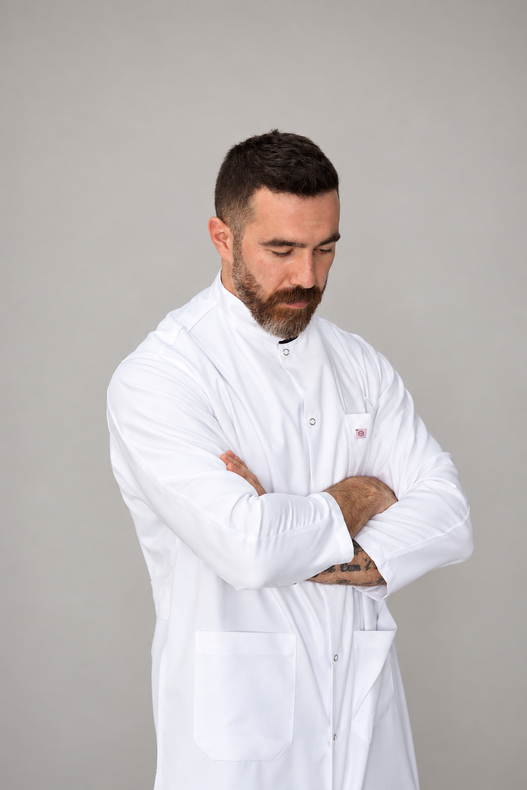 Kişi ağ tibbi xalatı – Həkim xalatı Bakı | Modamer